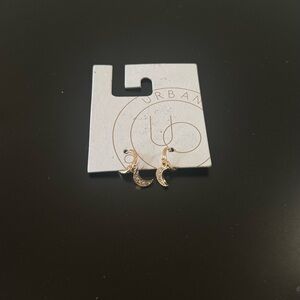 Urban Outfitters NWT Moon Huggies Earrings in Gold